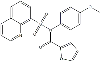N-(2-furoyl)-N-(4-methoxyphenyl)-8-quinolinesulfonamide Struktur