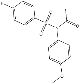 N-acetyl-4-fluoro-N-(4-methoxyphenyl)benzenesulfonamide 结构式