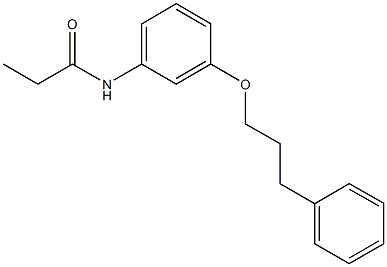 N-[3-(3-phenylpropoxy)phenyl]propanamide Structure