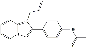 2-[4-(acetylamino)phenyl]-1-allylimidazo[1,2-a]pyridin-1-ium Structure