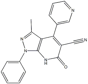 712268-04-7 3-methyl-6-oxo-1-phenyl-4-(3-pyridinyl)-6,7-dihydro-1H-pyrazolo[3,4-b]pyridine-5-carbonitrile