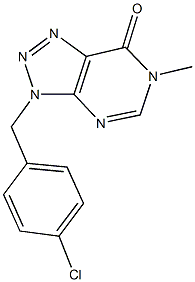 3-(4-chlorobenzyl)-6-methyl-3,6-dihydro-7H-[1,2,3]triazolo[4,5-d]pyrimidin-7-one 化学構造式