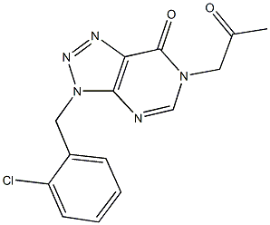 3-(2-chlorobenzyl)-6-(2-oxopropyl)-3,6-dihydro-7H-[1,2,3]triazolo[4,5-d]pyrimidin-7-one,712268-08-1,结构式