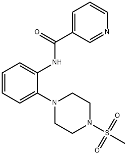 N-{2-[4-(methylsulfonyl)-1-piperazinyl]phenyl}nicotinamide,712284-50-9,结构式