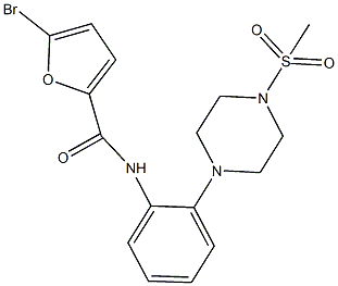 712284-64-5 5-bromo-N-{2-[4-(methylsulfonyl)-1-piperazinyl]phenyl}-2-furamide