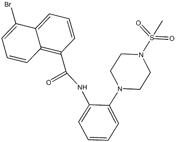 5-bromo-N-{2-[4-(methylsulfonyl)-1-piperazinyl]phenyl}-1-naphthamide,712290-58-9,结构式
