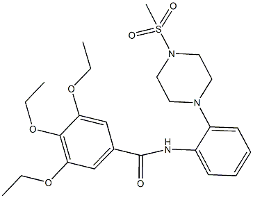 3,4,5-triethoxy-N-{2-[4-(methylsulfonyl)-1-piperazinyl]phenyl}benzamide,712290-99-8,结构式