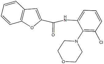 N-[3-chloro-2-(4-morpholinyl)phenyl]-1-benzofuran-2-carboxamide Struktur
