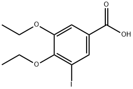3,4-diethoxy-5-iodobenzoic acid Struktur