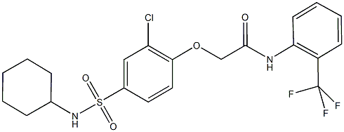 2-{2-chloro-4-[(cyclohexylamino)sulfonyl]phenoxy}-N-[2-(trifluoromethyl)phenyl]acetamide|