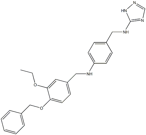N-[4-(benzyloxy)-3-ethoxybenzyl]-N-{4-[(1H-1,2,4-triazol-5-ylamino)methyl]phenyl}amine Structure