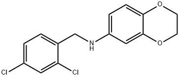 N-(2,4-dichlorobenzyl)-N-(2,3-dihydro-1,4-benzodioxin-6-yl)amine Structure