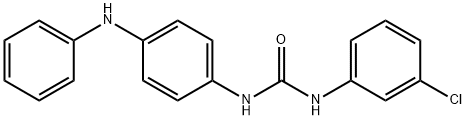 N-(4-anilinophenyl)-N'-(3-chlorophenyl)urea Struktur