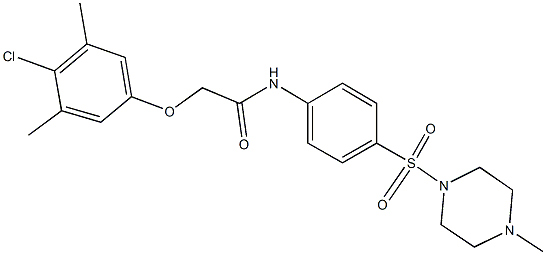 712318-69-9 2-(4-chloro-3,5-dimethylphenoxy)-N-{4-[(4-methyl-1-piperazinyl)sulfonyl]phenyl}acetamide