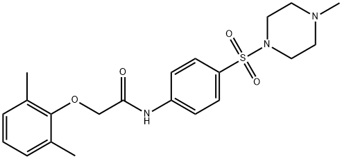 2-(2,6-dimethylphenoxy)-N-{4-[(4-methyl-1-piperazinyl)sulfonyl]phenyl}acetamide Structure