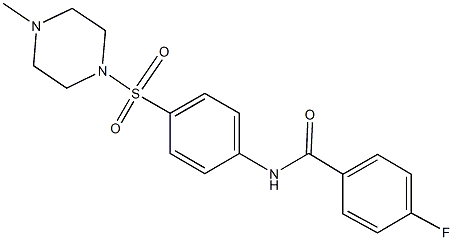 4-fluoro-N-{4-[(4-methyl-1-piperazinyl)sulfonyl]phenyl}benzamide Structure
