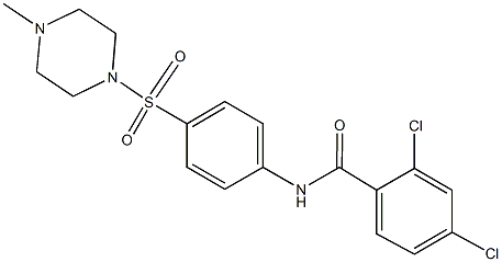 2,4-dichloro-N-{4-[(4-methyl-1-piperazinyl)sulfonyl]phenyl}benzamide,712318-73-5,结构式