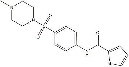 N-{4-[(4-methyl-1-piperazinyl)sulfonyl]phenyl}-2-thiophenecarboxamide,712318-74-6,结构式