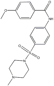 4-methoxy-N-{4-[(4-methyl-1-piperazinyl)sulfonyl]phenyl}benzamide 结构式