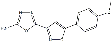 5-[5-(4-methoxyphenyl)-3-isoxazolyl]-1,3,4-oxadiazol-2-ylamine Structure