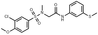 2-[[(3-chloro-4-methoxyphenyl)sulfonyl](methyl)amino]-N-[3-(methylsulfanyl)phenyl]acetamide,712319-77-2,结构式