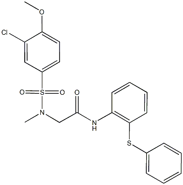 712319-87-4 2-[[(3-chloro-4-methoxyphenyl)sulfonyl](methyl)amino]-N-[2-(phenylsulfanyl)phenyl]acetamide