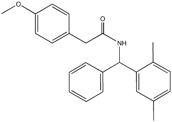 N-[(2,5-dimethylphenyl)(phenyl)methyl]-2-(4-methoxyphenyl)acetamide Struktur