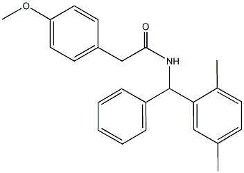 N-[(2,5-dimethylphenyl)(phenyl)methyl]-2-(4-methoxyphenyl)acetamide Structure