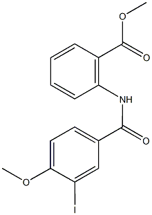 methyl 2-[(3-iodo-4-methoxybenzoyl)amino]benzoate Struktur