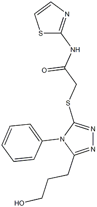 712322-60-6 2-{[5-(3-hydroxypropyl)-4-phenyl-4H-1,2,4-triazol-3-yl]sulfanyl}-N-(1,3-thiazol-2-yl)acetamide