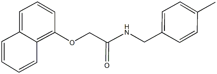 N-(4-methylbenzyl)-2-(1-naphthyloxy)acetamide 化学構造式