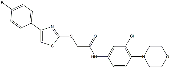 N-[3-chloro-4-(4-morpholinyl)phenyl]-2-{[4-(4-fluorophenyl)-1,3-thiazol-2-yl]sulfanyl}acetamide Structure