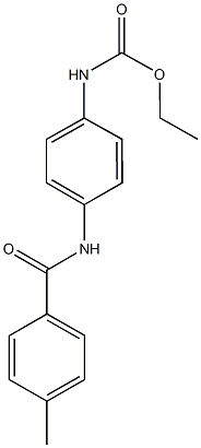 ethyl 4-[(4-methylbenzoyl)amino]phenylcarbamate 化学構造式