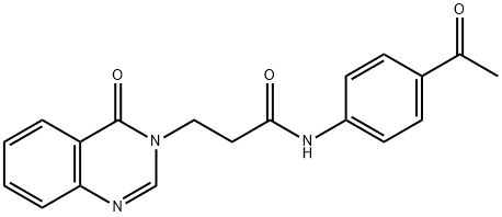 N-(4-acetylphenyl)-3-(4-oxo-3(4H)-quinazolinyl)propanamide Structure