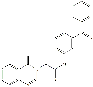 N-(3-benzoylphenyl)-2-(4-oxo-3(4H)-quinazolinyl)acetamide Structure