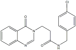 N-(4-chlorobenzyl)-3-(4-oxo-3(4H)-quinazolinyl)propanamide Struktur