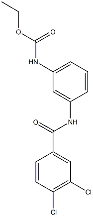 ethyl 3-[(3,4-dichlorobenzoyl)amino]phenylcarbamate Structure