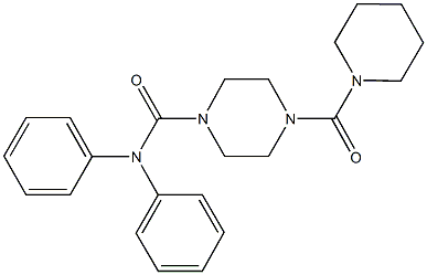 N,N-diphenyl-4-(1-piperidinylcarbonyl)-1-piperazinecarboxamide Structure