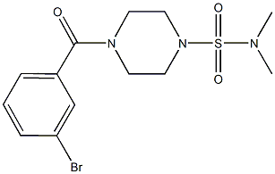 4-(3-bromobenzoyl)-N,N-dimethyl-1-piperazinesulfonamide,712345-56-7,结构式