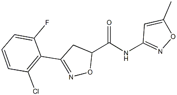 3-(2-chloro-6-fluorophenyl)-N-(5-methyl-3-isoxazolyl)-4,5-dihydro-5-isoxazolecarboxamide|