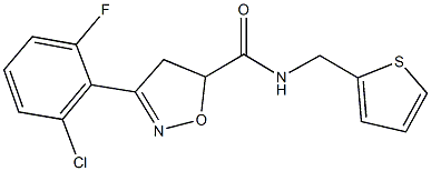 712347-08-5 3-(2-chloro-6-fluorophenyl)-N-(2-thienylmethyl)-4,5-dihydro-5-isoxazolecarboxamide