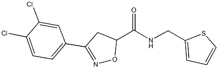 3-(3,4-dichlorophenyl)-N-(2-thienylmethyl)-4,5-dihydro-5-isoxazolecarboxamide Structure