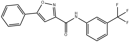 5-phenyl-N-[3-(trifluoromethyl)phenyl]-3-isoxazolecarboxamide 结构式