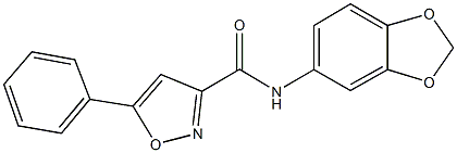 N-(1,3-benzodioxol-5-yl)-5-phenyl-3-isoxazolecarboxamide Structure