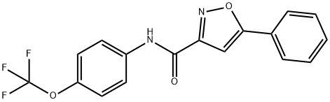 5-phenyl-N-[4-(trifluoromethoxy)phenyl]-3-isoxazolecarboxamide 结构式