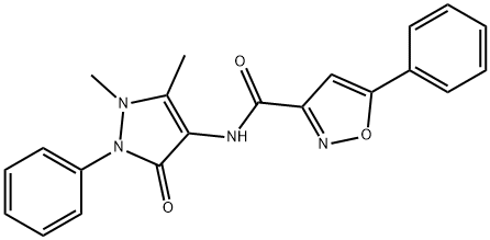 N-(1,5-dimethyl-3-oxo-2-phenyl-2,3-dihydro-1H-pyrazol-4-yl)-5-phenyl-3-isoxazolecarboxamide Structure