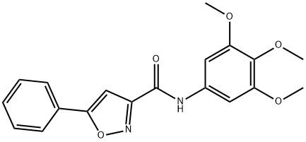 5-phenyl-N-(3,4,5-trimethoxyphenyl)-3-isoxazolecarboxamide Struktur