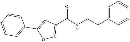 5-phenyl-N-(2-phenylethyl)-3-isoxazolecarboxamide 化学構造式