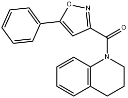 1-[(5-phenyl-3-isoxazolyl)carbonyl]-1,2,3,4-tetrahydroquinoline,712348-09-9,结构式