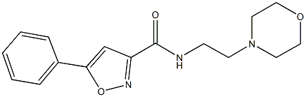 N-[2-(4-morpholinyl)ethyl]-5-phenyl-3-isoxazolecarboxamide Struktur